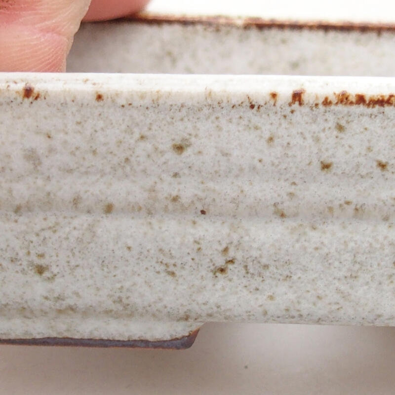 Bol à bonsaï en céramique 9,5 x 7 x 2,5 cm, couleur beige