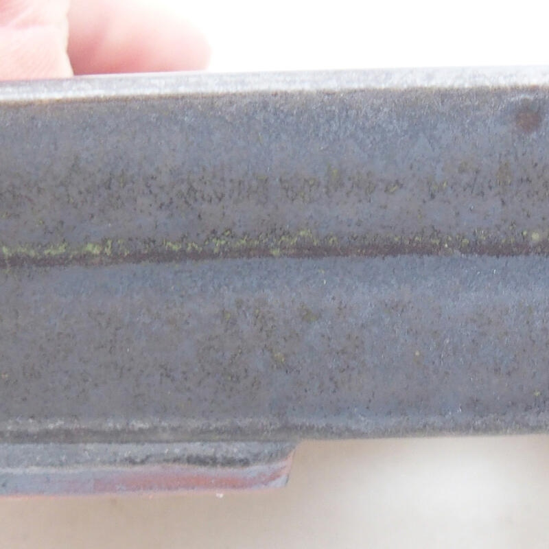 Bol à bonsaï en céramique 9,5 x 7 x 2,5 cm, couleur métal