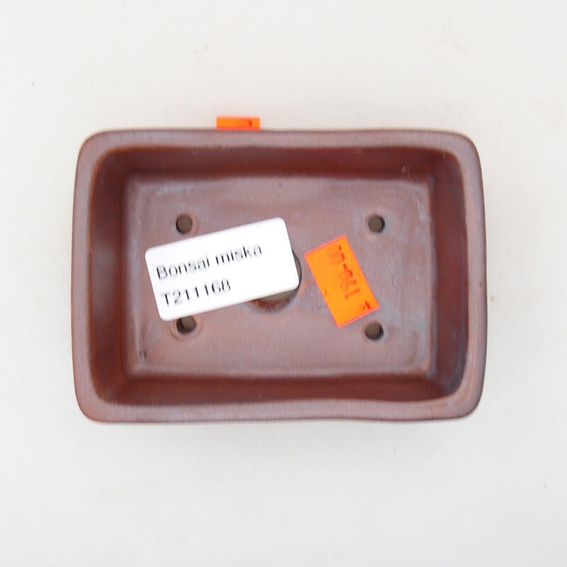 Bol à bonsaï en céramique 9,5 x 7 x 2,5 cm, couleur noire