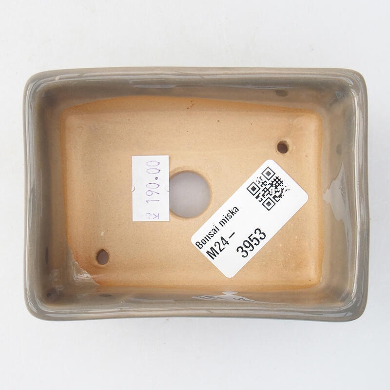 Bol à bonsaï en céramique 9,5 x 7 x 3,5 cm, gris