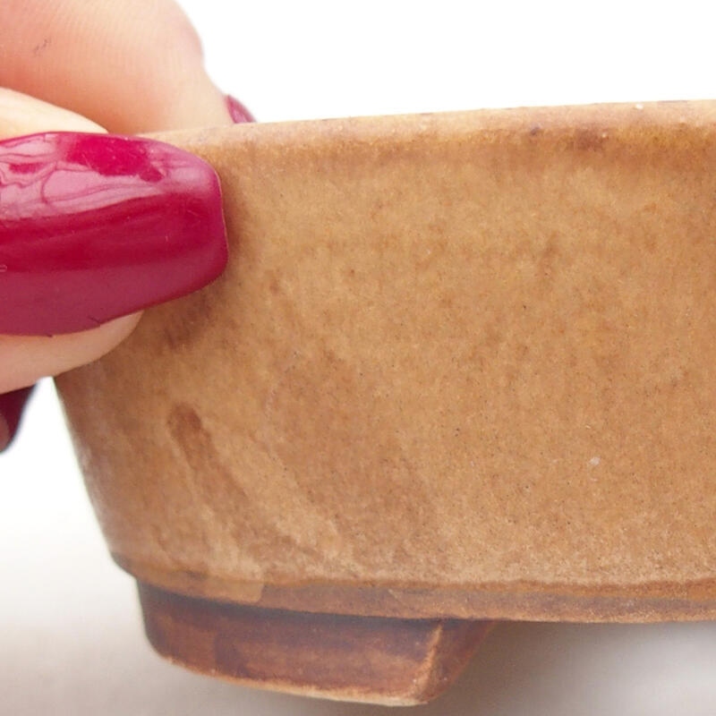 Bol à bonsaï en céramique 9,5 x 8,5 x 3,5 cm, rose