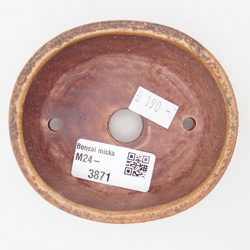 Bol à bonsaï en céramique 9,5 x 8,5 x 3,5 cm, rose