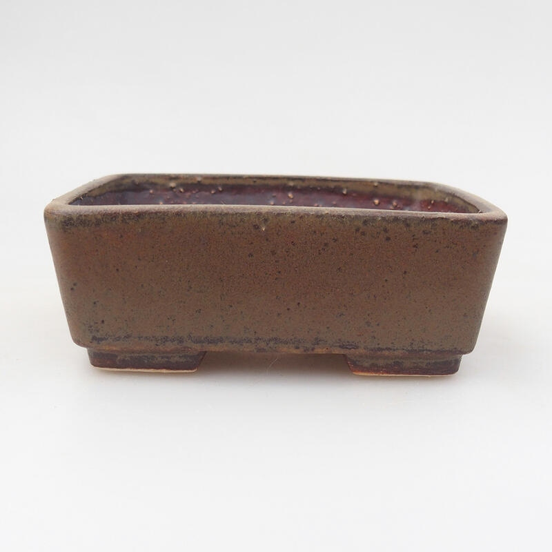 Bol à bonsaï en céramique 9,5 x 8 x 3,5 cm, brun