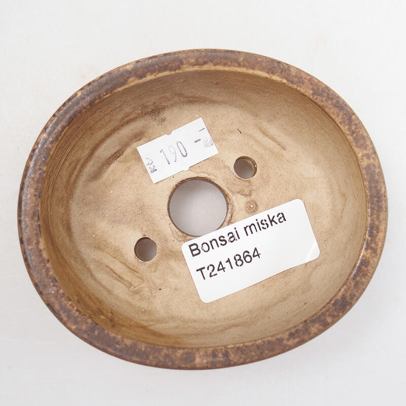 Bol à bonsaï en céramique 9,5 x 8 x 4 cm, brun