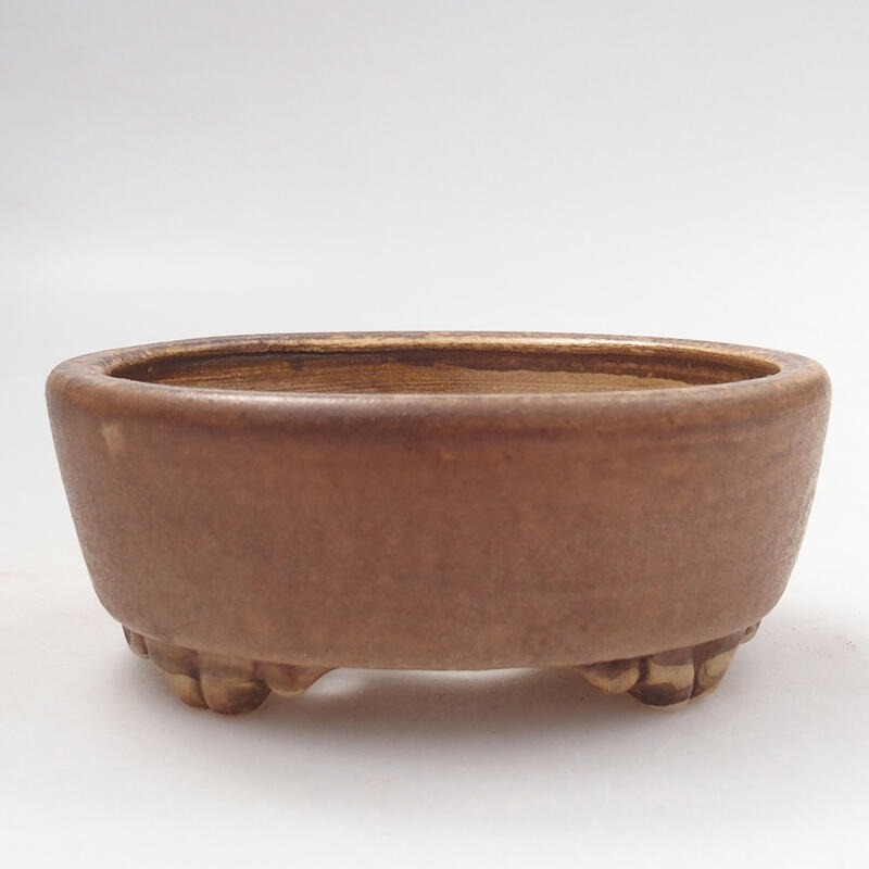 Bol à bonsaï en céramique 9,5 x 8 x 4 cm, brun