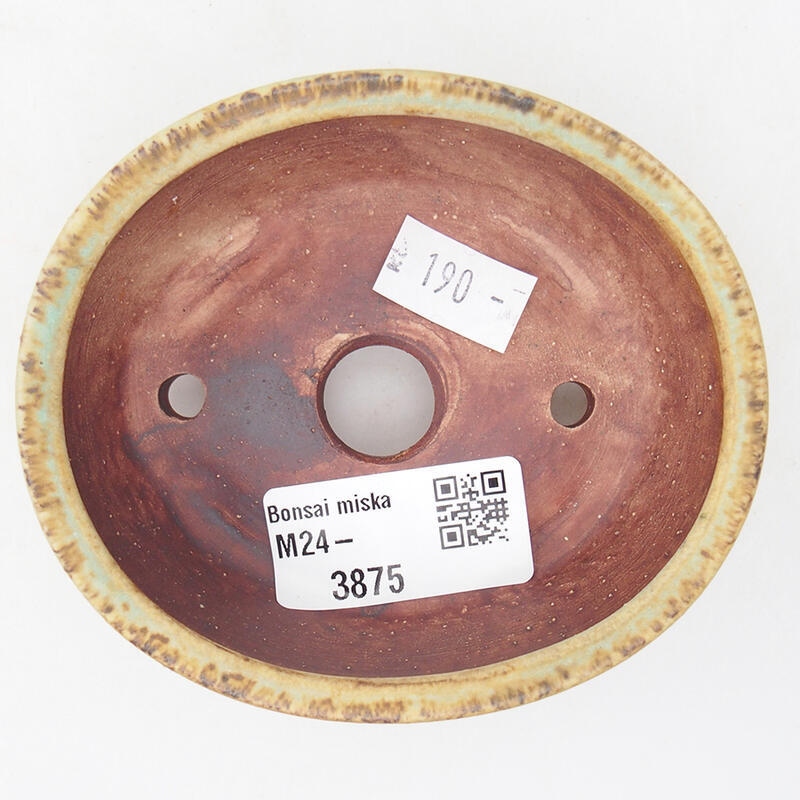 Bol à bonsaï en céramique 9,5 x 8 x 4 cm, vert