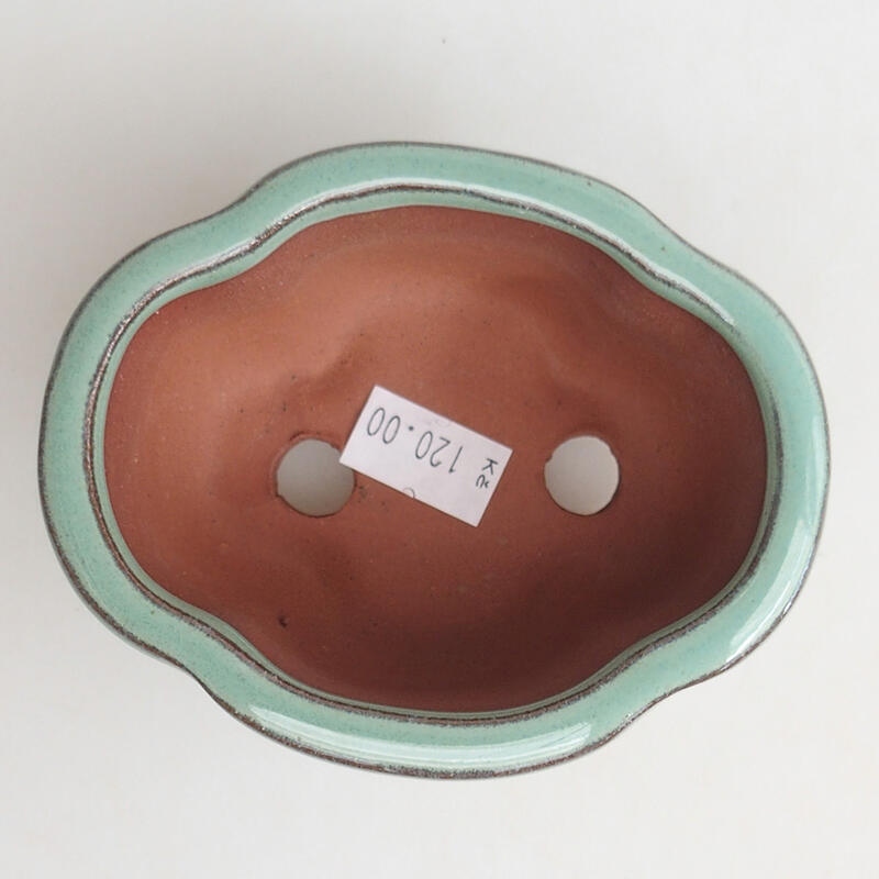 Bol à bonsaï en céramique 9,5 x 8 x 5 cm, vert