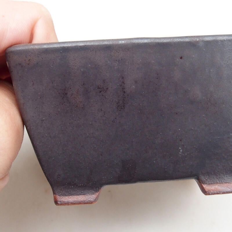 Bol à bonsaï en céramique 9,5 x 9,5 x 5,5 cm, noir