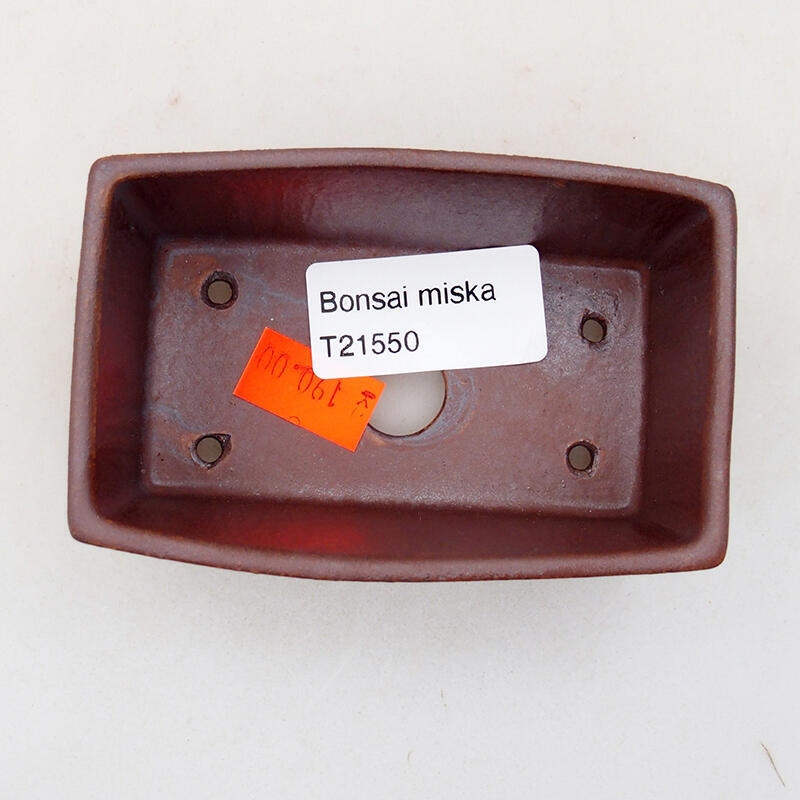 Bol à bonsaï en céramique 9 x 6 x 3,5 cm, brun