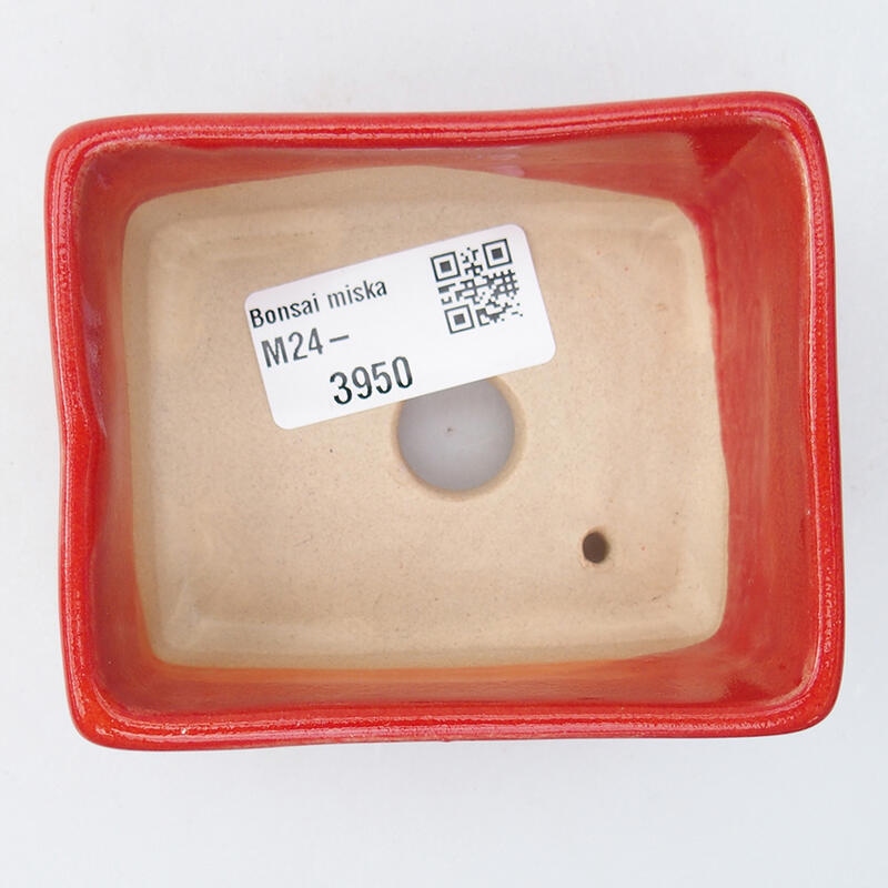 Bol à bonsaï en céramique 9 x 7 x 4,5 cm, couleur rouge