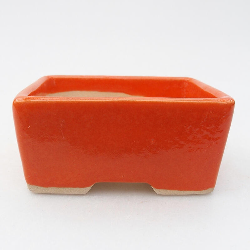 Bol à bonsaï en céramique 9 x 7 x 4,5 cm, orange