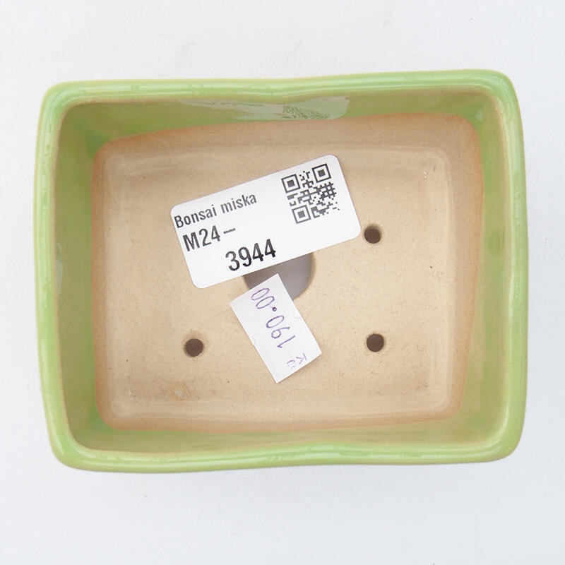 Bol à bonsaï en céramique 9 x 7 x 4,5 cm, vert