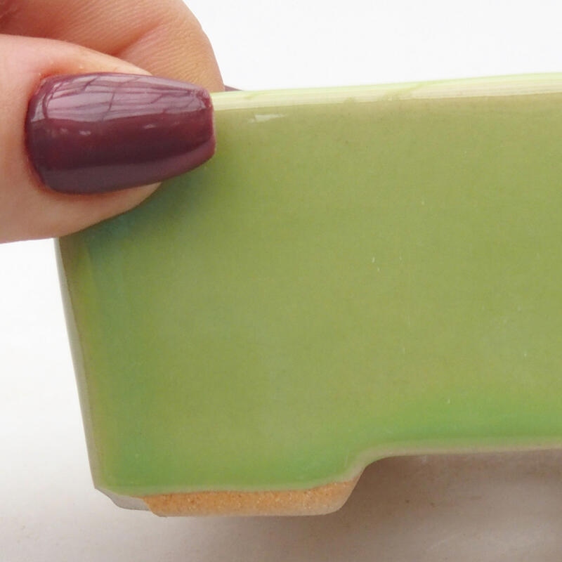 Bol à bonsaï en céramique 9 x 7 x 4,5 cm, vert