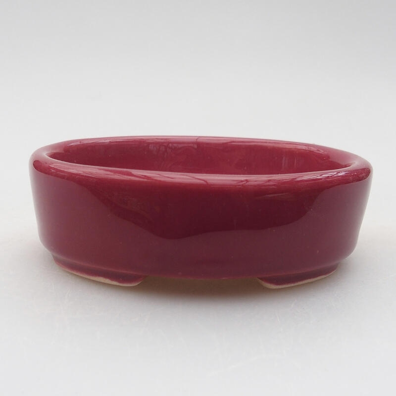 Bol à bonsaï en céramique 9 x 8 x 2,5 cm, rose