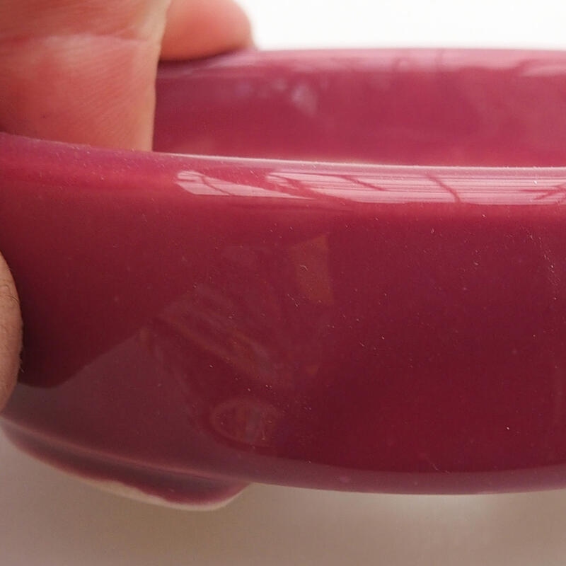 Bol à bonsaï en céramique 9 x 8 x 2,5 cm, rose