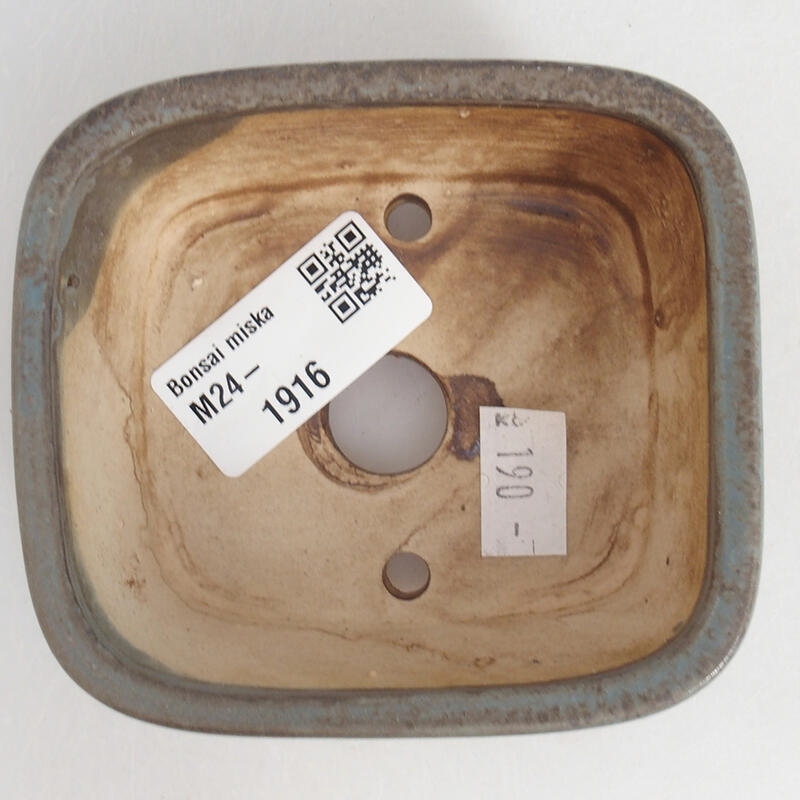 Bol à bonsaï en céramique 9 x 8 x 3,5 cm, couleur bleu