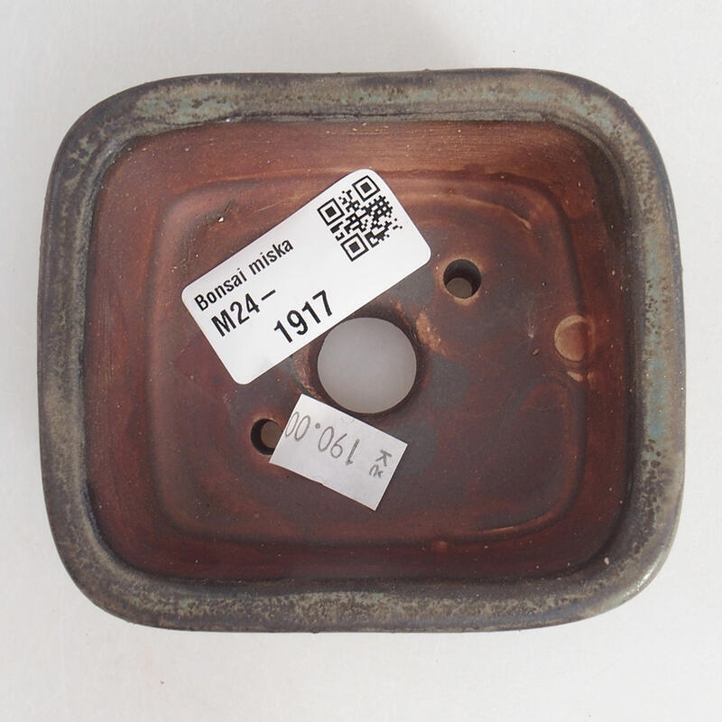 Bol à bonsaï en céramique 9 x 8 x 3,5 cm, couleur bleu