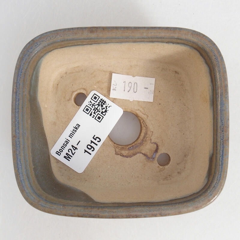 Bol à bonsaï en céramique 9 x 8 x 3,5 cm, couleur bleu