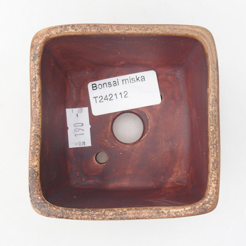 Bol à bonsaï en céramique 9 x 9 x 5,5 cm, rose
