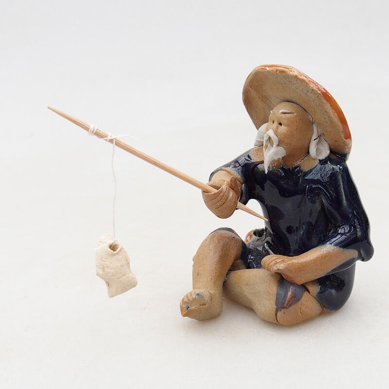 Figurine en céramique - Pêcheur F25