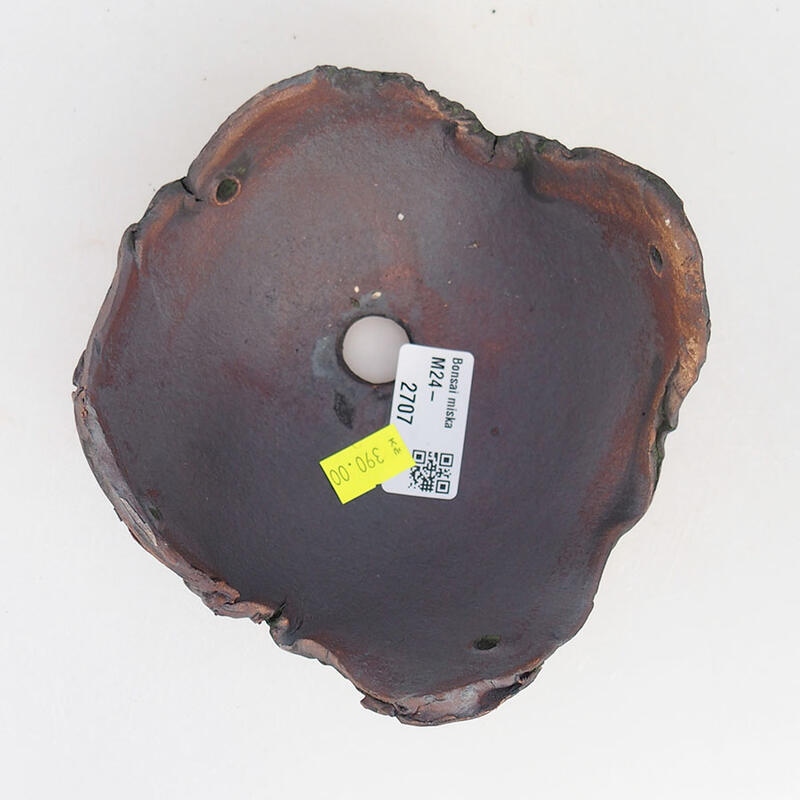 Coquille en céramique 13 x 13 x 8 cm , couleur verte