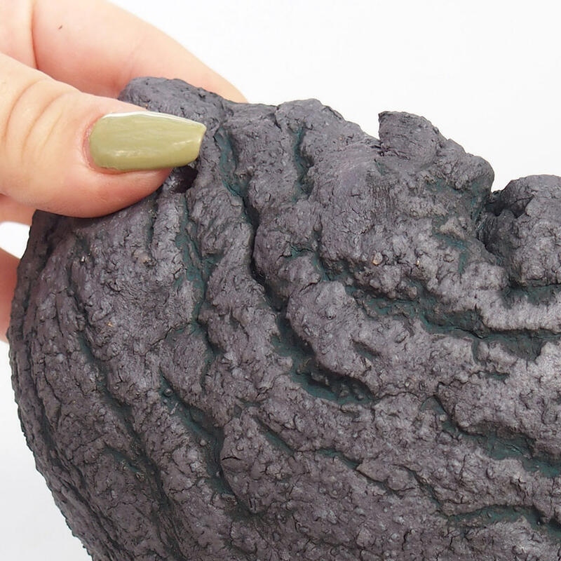 Coquille en céramique 15 x 13 x 11 cm , couleur métallique