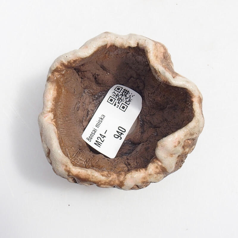 Coquille en céramique 5 x 6 x 6 cm , couleur vert-brun