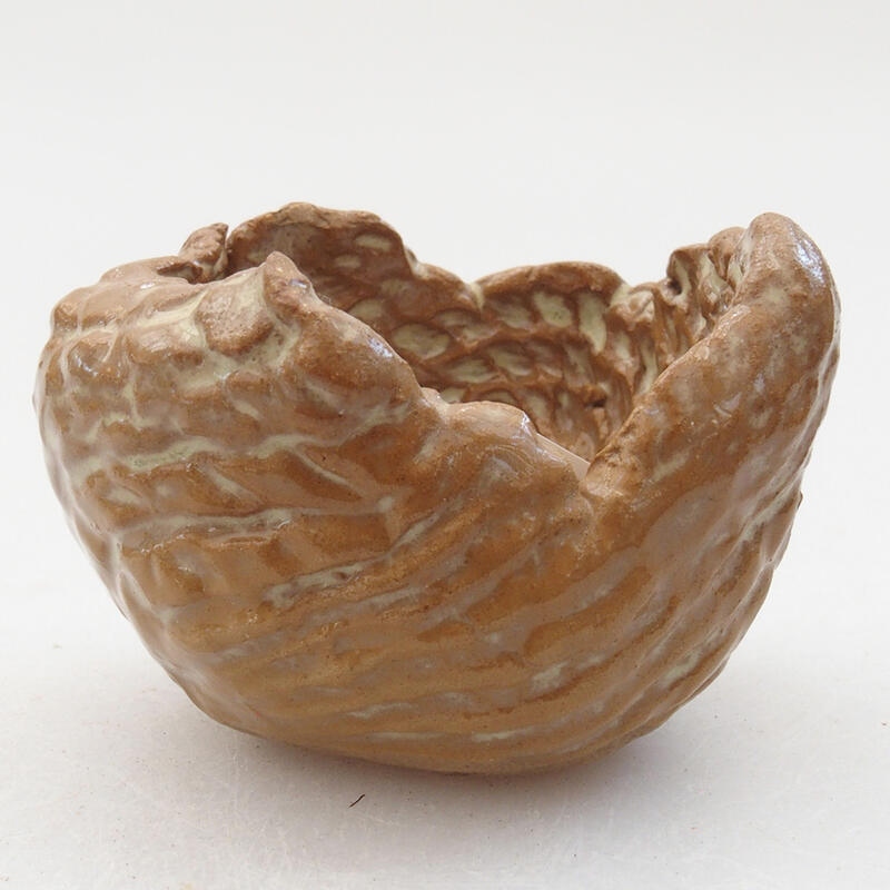 Coquille en céramique 6 x 5,5 x 4 cm , couleur beige
