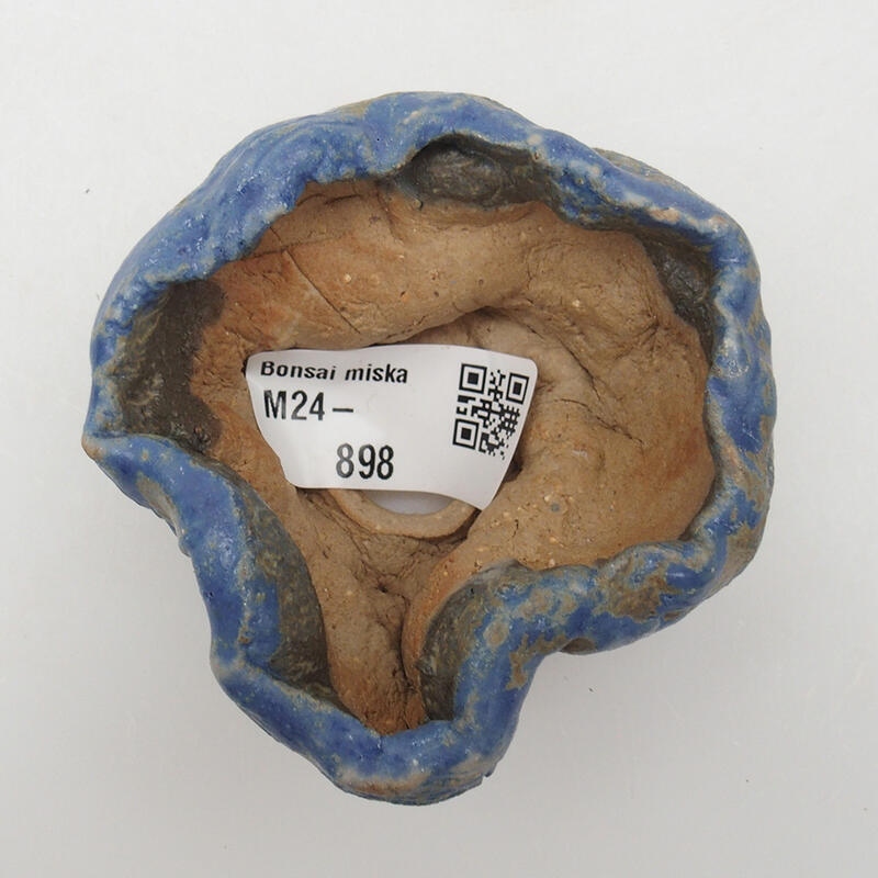 Coquille en céramique 6 x 5 x 4,5 cm , couleur bleu