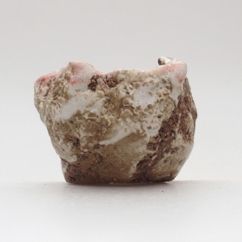 Coquille en céramique 6 x 5 x 6 cm , couleur rouge et blanc