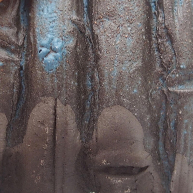 Coquille en céramique 7,5 x 5,5 x 3 cm , couleur bleu