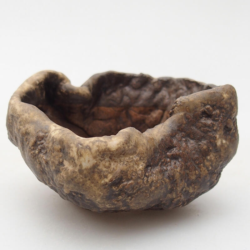 Coquille en céramique 7,5 x 6,5 x 4,5 cm , couleur marron