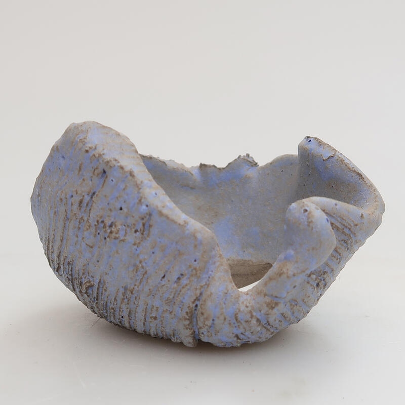 Coquille en céramique 7,5 x 7 x 4 cm , couleur bleu