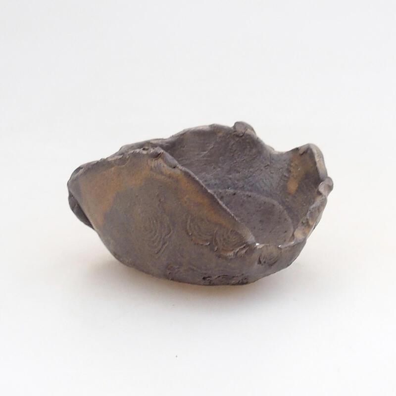 Coquille en céramique 7,5 x 7 x 5 cm , couleur marron