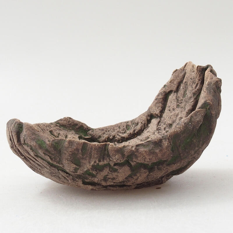 Coquille en céramique 7,5 x 7 x 5 cm , couleur verte