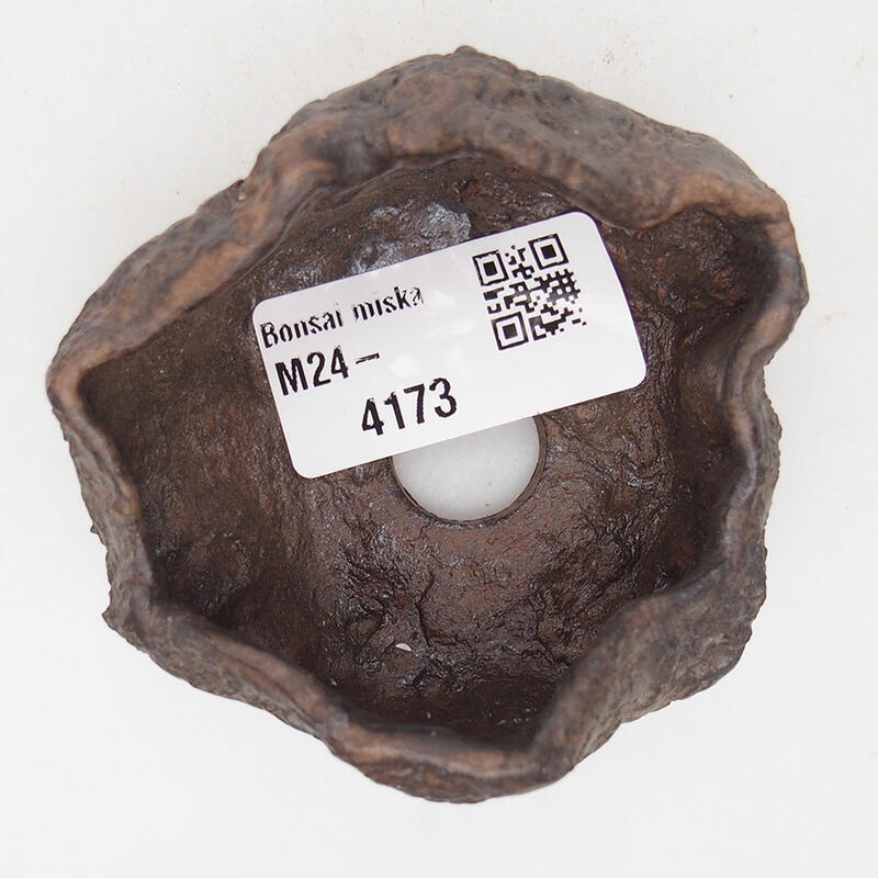 Coquille en céramique 7 x 6,5 x 4 cm , couleur marron