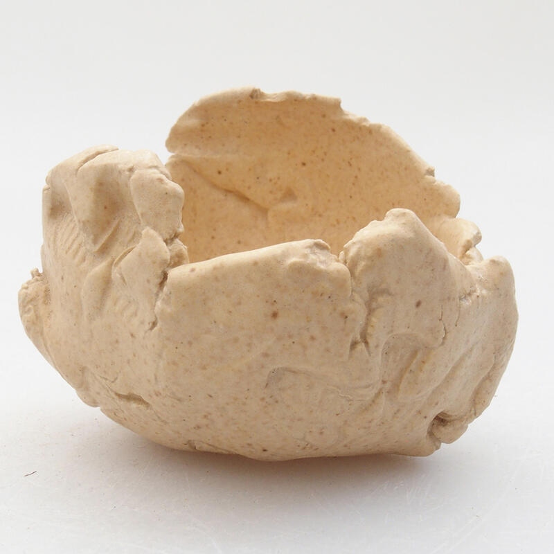 Coquille en céramique 7 x 6 x 6 cm , couleur beige
