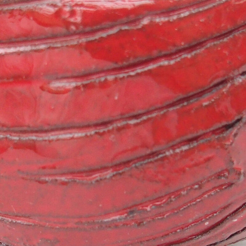 Coquille en céramique 7 x 7 x 4,5 cm , couleur rouge