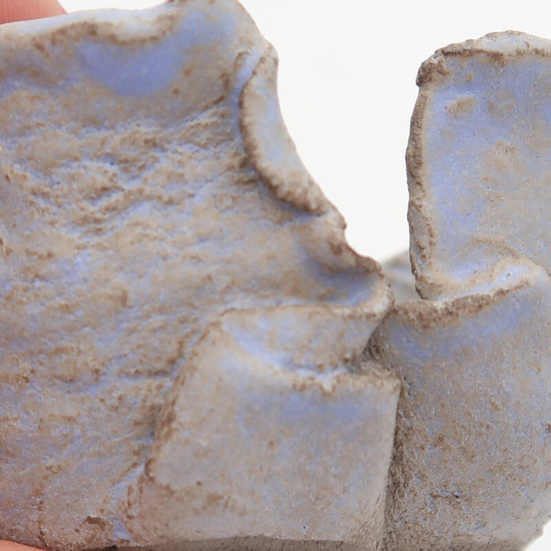 Coquille en céramique 7 x 7 x 4 cm , couleur bleu