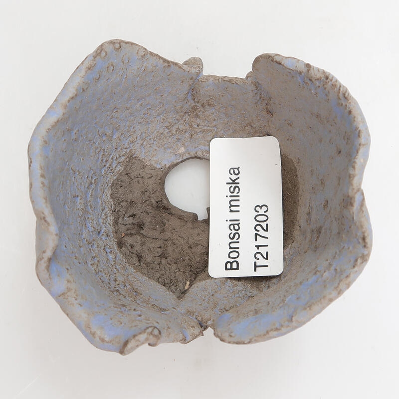 Coquille en céramique 7 x 7 x 4 cm , couleur bleu