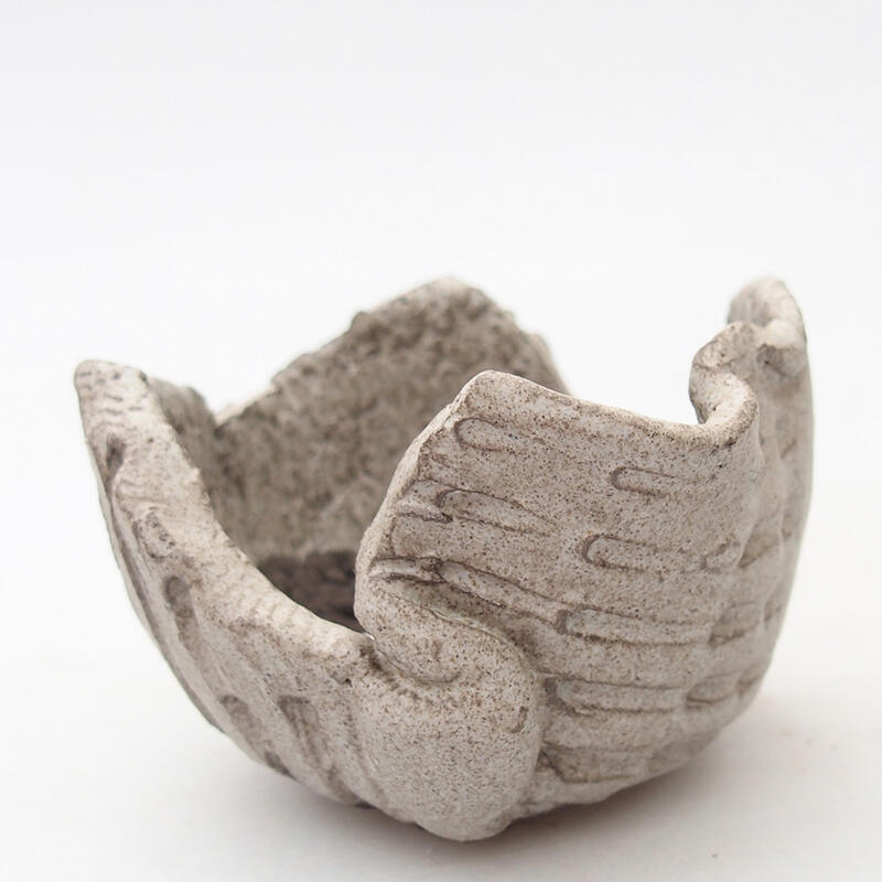 Coquille en céramique 7 x 7 x 5 cm , couleur grise