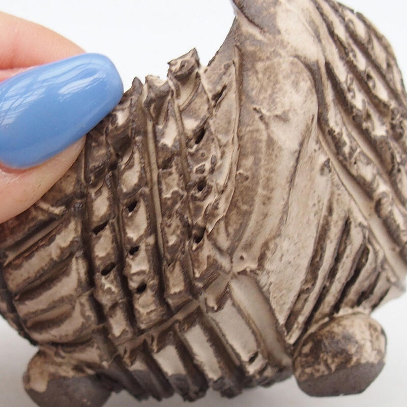 Coquille en céramique 8,5 x 8,5 x 6 cm , couleur beige