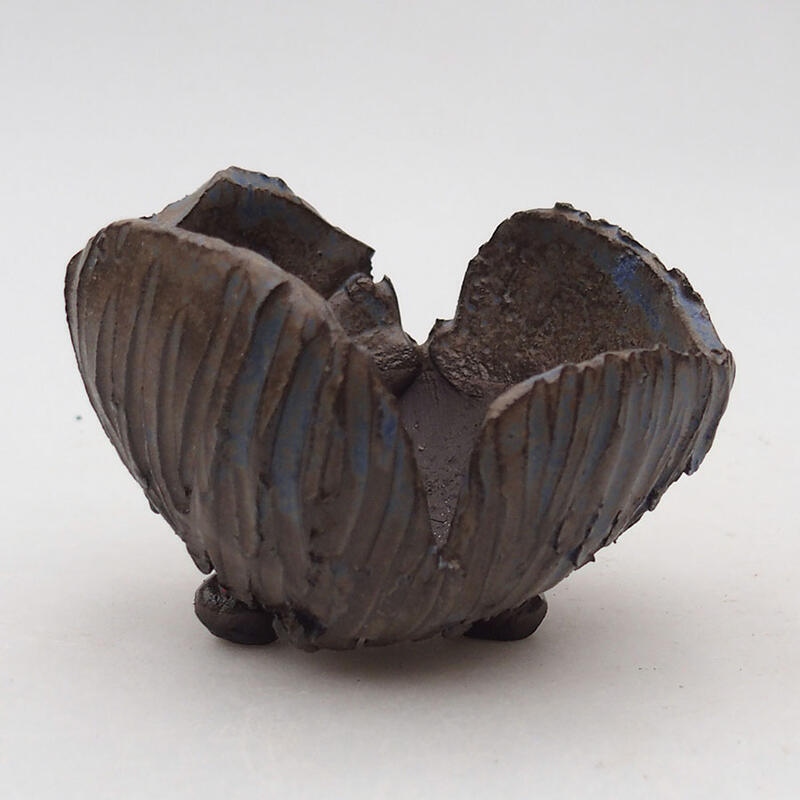 Coquille en céramique 8,5 x 8,5 x 6 cm , couleur bleu