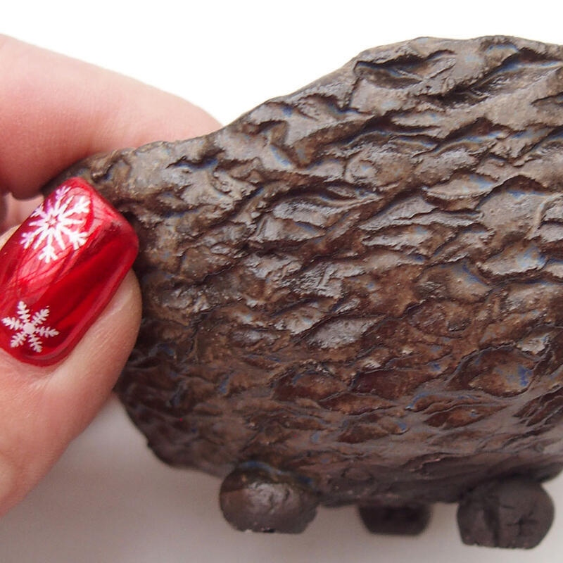 Coquille en céramique 8,5 x 8,5 x 6 cm , couleur bleu