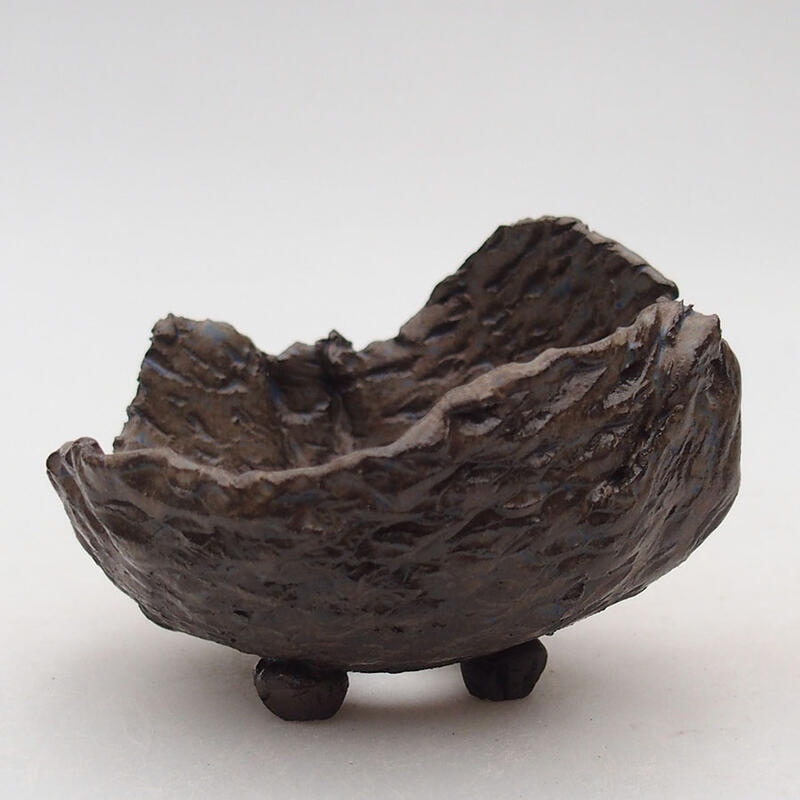 Coquille en céramique 8,5 x 8,5 x 6 cm , couleur bleu