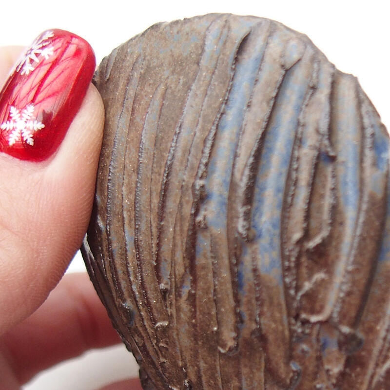 Coquille en céramique 8,5 x 8,5 x 6 cm , couleur bleu