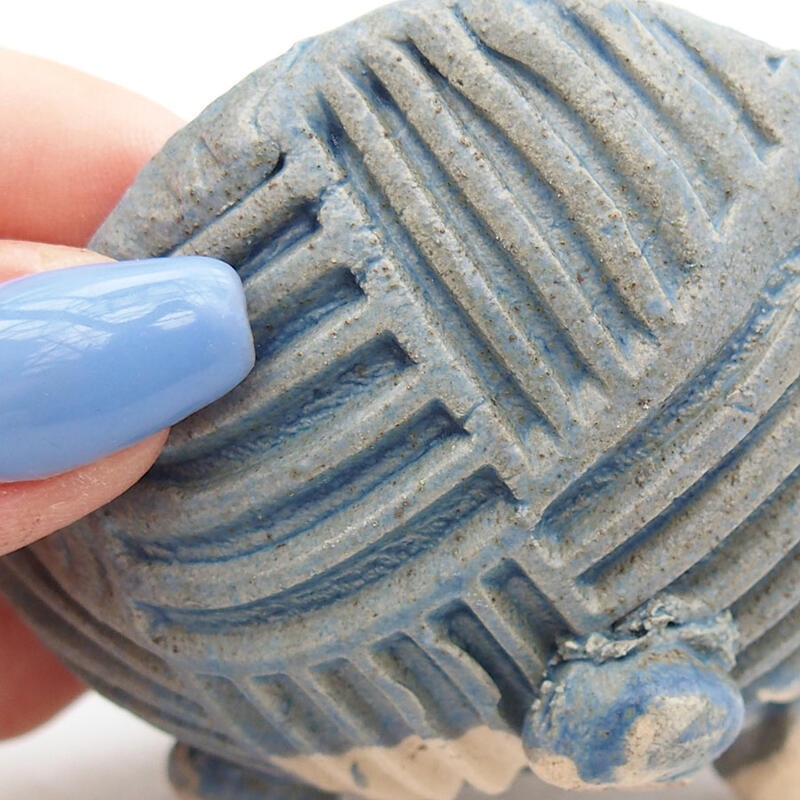 Coquille en céramique 8,5 x 8 x 4,5 cm , couleur bleu