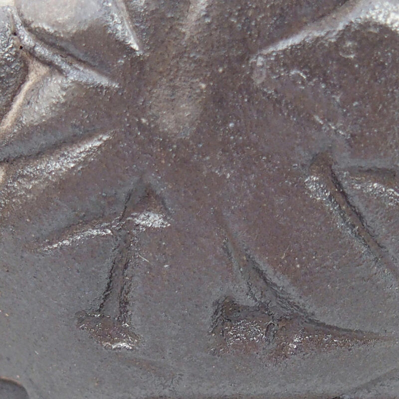 Coquille en céramique 8,5 x 8 x 4 cm , couleur marron