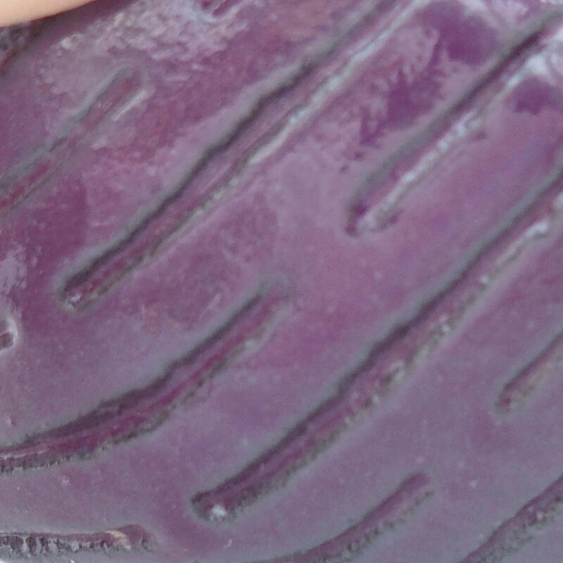 Coquille en céramique 8,5 x 9 x 4 cm , couleur violet