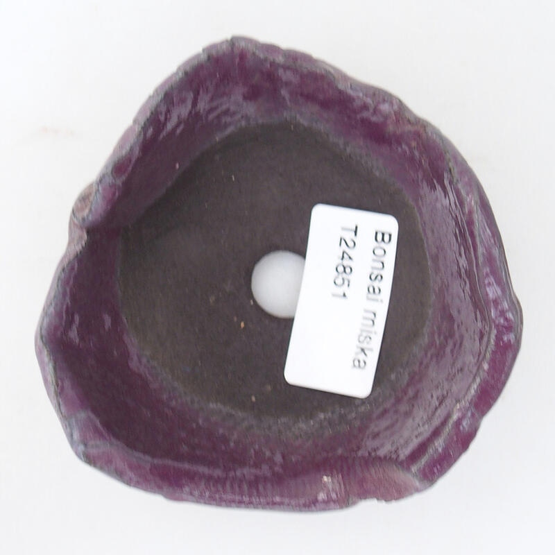 Coquille en céramique 8,5 x 9 x 4 cm , couleur violet
